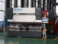 Presse plieuse CNC semi-automatique WE67K 100T3200 à grande capacité, machine de pliage hydraulique CNC pour alliages