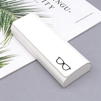 Boîte à lunettes de lecture rectangulaire portable anti-pression en cuir PU rigide avec fermeture magnétique, personnalisable avec logo, vente en gros