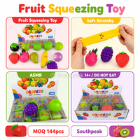 Southpeak Toy Fruit Squishy Zachte Rekbare Blokjes ASMR Knijp Fidget Sensorisch Speelgoed 14+ Gemengde Stijlen MOQ144 Groothandel WS