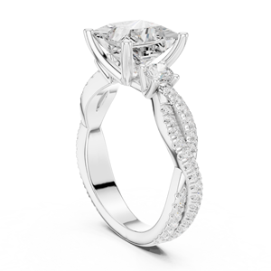 Elegante Anillo de Diamantes Cultivados en Laboratorio de Oro de 14Kt, 18Kt y 22Kt para Mujer, Chapado en Rodio, Anillo de Compromiso, Boda, Joyería Fina de Lujo - Product Image 3