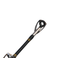 Canne à pêche en mer en fibre de verre XH pour la pêche au trolling, avec porte-moulinet métallique, pour la pêche en bateau, 1,68 m, 1,8 m, pour le thon