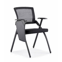 Chaise de bureau noire de style moderne chaise de salon et de réunion de conférence pliable pour salles d'attente