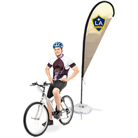 Drapeau publicitaire personnalisé en forme de larme, en polyester, populaire en 2026, pour bord de route, plage, jardin, extérieur, livraison rapide