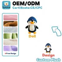 Marionnette de main pingouin au design moderne, très vendue, marionnette de main poisson en peluche personnalisée, marionnette de main animal populaire, petite, CPC CE OEM