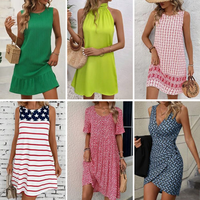 Ropa Usada de Marca 2026, Vestidos Elegantes y Casuales de Manga Corta para Mujer, Vestidos de Verano para Mujer, Liquidación, Envío Aleatorio