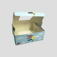 Boîte d'emballage personnalisée pour 2/4/6 puffs, portable avec fenêtre, boîtes à gâteaux/pains de 4 pouces, boîte pliable pour tartes aux œufs