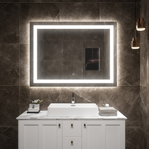 Divas LED retroiluminado espejo de baño marco de aluminio IP44 Temperatura de Color ajustable 3000K-6000K diseño moderno - Product Image 3
