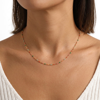 Collier en pierre naturelle luxueux pour femmes, plaqué or PVD, anti-ternissement, intemporel, délicat, qualité supérieure, bijoux glamour