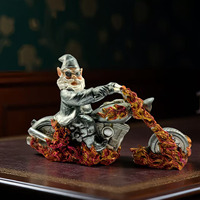 Figurine en résine de motard flamboyant cool, décoration d'intérieur sur le thème d'Halloween