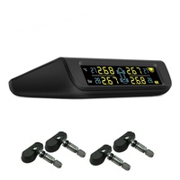 CAREUD Système de surveillance de la pression des pneus numérique TPMS avec écran couleur, charge solaire, alarme de sécurité, modèle 882, autonomie de la batterie de 3 à 5 ans
