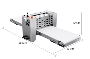Machine à étaler la pâte à pizza, croissants et pâtisseries, électrique, réversible, à plateau tournant, avec bande transporteuse, équipement de boulangerie - Product Image 4