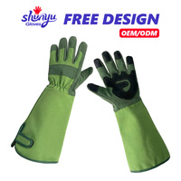 Gants de jardinage en tissu sergé à manches longues antidérapants et compatibles écran tactile, gants de protection respirants pour travaux de paysagisme et de jardinage