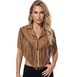 Women's Brown Fringe Shawl Medium Length Solid Color Polyester Bohemian <b>Scarf</b> For Daily Wear - Product Image 1