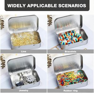 Low MOQ <b>Small</b> Hinged Rectangle Custom Printed Metal <b>Tin</b> Box <b>Tin</b> Storage Cookie Canister for Gift Packaging - Product Image 3