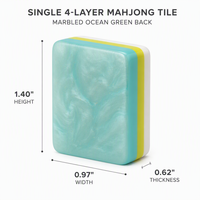 En stock : Ensemble de mahjong en acrylique vert menthe, tuiles de mahjong américaines modernes avec accents rose vif, jeu de société de luxe 160 pièces