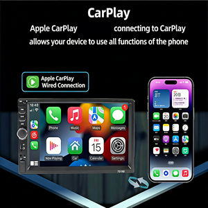 Reproductor MP5 para Auto con Pantalla Táctil HD, Bluetooth, Android, IOS, Carplay, Radio Multimedia, Video, Pantalla Táctil de 7'', FM, USB, SD, Aux, GPS, Cámara de Reversa - Product Image 4