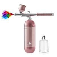 Machine à compresseur d'airbrush automatique sans fil USB avec écran LCD intelligent pour nail art, peinture de gâteaux, tatouage permanent, maquillage, pistolets de pulvérisation à airbrush