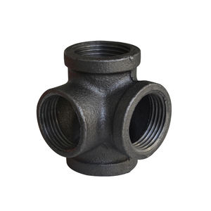 1/2 3/4 1英寸黑色可锻铁三通配件低压侧出口管家具用Bsp - Product Image 2