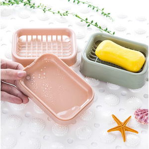 Double Layer Mesh <b>Soap</b> <b>Dish</b> Rectangular PP Scandinavian Style Bathroom Drain Storage <b>Soap</b> <b>Holder</b> - Product Image 4