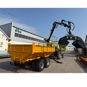 DIBO CE Matériel forestier et agricole : Grue forestière à benne basculante pour copeaux de bois, sciure et coquilles, avec remorque wagon 4x4 - Product Image 3