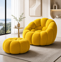 Canapé modulaire en L trois places moderne avec ottoman, rembourré en éponge personnalisée, pour hôtel, design unique, vente en gros