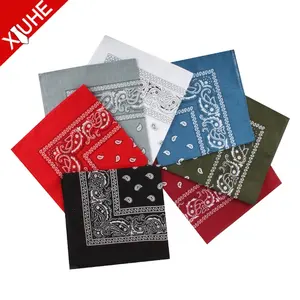 100% Cotton Handkerchiefs Wholesale Fashion Paisley Pattern Handkerchief 100% Cotton Printing Cheap Cotton Bandana