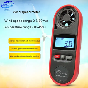 GT8163 Anemometer Digital presisi tinggi meteran penguji kecepatan angin +/-5% akurasi 0.3-30 m/s pengukuran daya temperatur jarak - Product Image 4