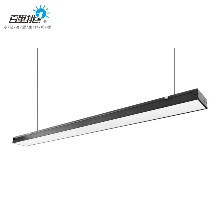 Modern Aluminium Dimmable Pendant Lamps 32w Ceiling Chandeliers Suspended Office Linear Led High Bay Light For Supermarket