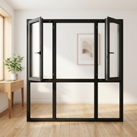 Ventanas abatibles minimalistas de marco delgado DEMEA Serie 85, apertura manual para oficinas modernas, área de vidrio visible