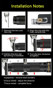 Ống Kính Chụp Ảnh Dslr 35X Zoom Quang Học Bán Chạy Nhất Cho Điện Thoại Thông Minh Có Bộ Chuyển Đổi Điện Thoại Và Chân Máy - Product Image 6