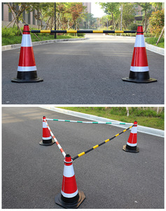 High Quality Plastic Reflective Warning <strong>Crowd</strong> <strong>Control</strong> Road Safety <strong>Barrier</strong> Retractable Connecting Rod Traffic Cone Expandable Bar - Product Image 4
