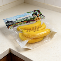 Sacs d'emballage transparents personnalisés YSH pour bananes, pommes, oranges, raisins, conservation fraîche, sachets de fruits thermoscellables avec poignée