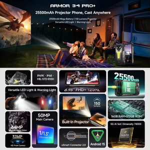 ลดราคาจากโรงงาน <span class=keywords><strong>Ulefone</strong></span> <span class=keywords><strong>Armor</strong></span> 34 Pro+ โปรเจคเตอร์ในตัว 16GB+512GB กล้องมองกลางคืน มาตรฐานกันน้ำกันฝุ่น IP68/IP69K โทรศัพท์มือถือที่ทนทาน หน้าจอ 6.95 นิ้ว ระบบปฏิบัติการ Android 15 รองรับ 5G NFC OTG - Product Image 4