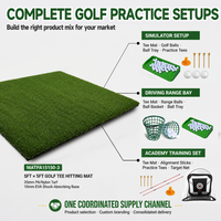 Golf vuruş yeşil uygulama ve eğitim için Tee-up isabet Mat aralığı