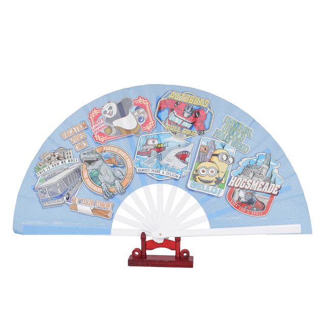 Wholesale Promotional Folding Hand Fan Custom Handheld Eco-Friendly Animal Style Plastic Fan 7 Inch Decoration Activity
