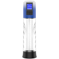 Pompe à pénis électrique à aspiration sous vide, masturbateurs masculins, agrandissement du pénis, 4 modes d'entraînement, 3 vibromasseurs à aspiration, 2 étuis en silicone, 100% silicone