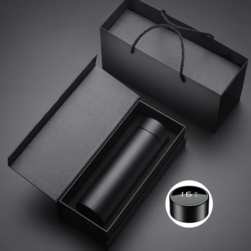 Custom Luxury Gift Set Double Wall Vacuum Insulated Thermos Flask Smart Mug Temperature Display Smart Water Bottle with Gift Box