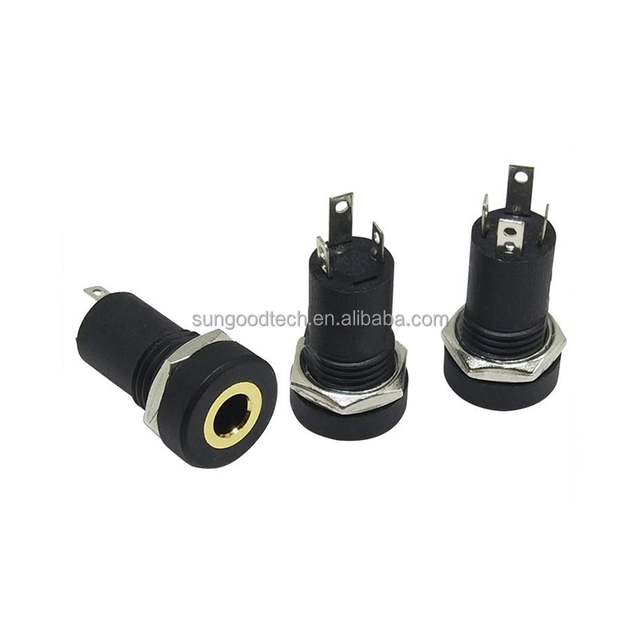Headphone Jack PJ-392A/PJ-391A 3.5MM Audio Video Socket Stereo with Screw Inner Thread 3 Pin/4 Pin