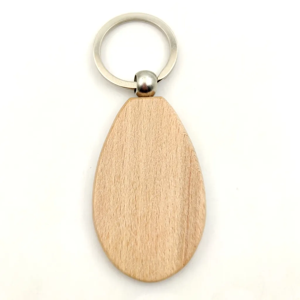Porte-clés porte-clés en bois porte-clés blanc sac porte-clés en bois usine fournisseur en gros