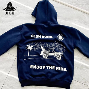 Tùy Chỉnh Chất Lượng Cao Thời Trang Phố Áo Lông Cừu Trống up Cổ Điển Hai Lớp Axit Rửa Mặt Trời <span class=keywords><strong>Faded</strong></span> Đau Phạt Túi Hoodies - Product Image 2