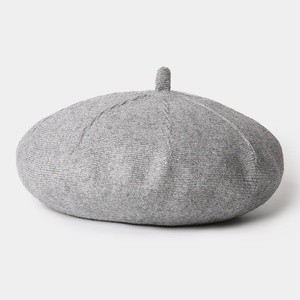 Chapeau d'artiste peintre vintage léger <span class=keywords><strong>bonnet</strong></span> en <span class=keywords><strong>crochet</strong></span> souple couleur unie doux tricot uni France béret chapeau pour femmes filles - Product Image 6