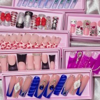 Échantillon Gratuit – Ongles Press-On de Luxe Faits Main en Acrylique, Strass Scintillants, Embouts d'Ongles de Marque, Faux Ongles Artificiels