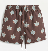 Shorts de bain pour hommes à imprimé cactus nordique