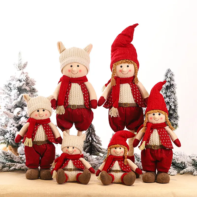 2020 Christmas decoration doll low MOQ christmas santa claus doll Christmas stuffed animal plush toys