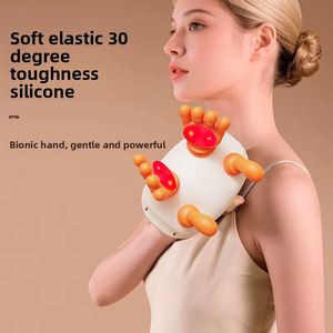 Massaggiatore Elettrico per Collo 2026FY9125: Modalità di Compressione a Caldo e Impastamento, Batteria da 2000mAh, Controllo Timer - Certificato CE/FCC, Arancione - Product Image 1