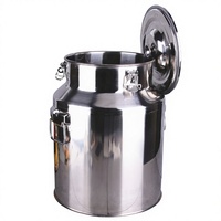 Réservoir de stockage alimentaire en acier inoxydable 304, récipient de cuisine hermétique, bidon pour lait, huile, vin, thé, eau, compatible lave-vaisselle, écologique