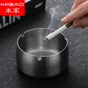 Migao Stainless Steel <b>Ashtray</b> 8cm 10cm 12cm 14cm Round Windproof Gift <b>Ashtray</b> - Product Image 3