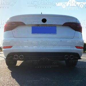 HS Car PowerParts Carbon Fiber Look Rear Bumper Diffuser <strong>Spoiler</strong> Lip Splitter for VW <strong>Jetta</strong> Volkswagen Sagitar MK7 2019 2020 2021 - Product Image 3