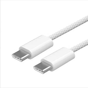 Cable USB Tipo-C Trenzado de Nailon Blanco de 1m 2m 3m, 5V-20V 3A 60W, Carga Rápida para iPhone 15 y Computadora - Product Image 2