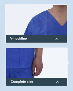 डिस्पोजेबल लैब कोट sms गैर बुना कपड़े वाटरप्रूफ स्क्रब - Product Image 4